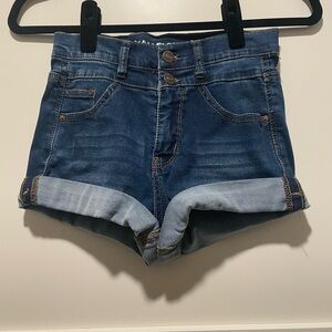 Wallflower Dark Blue Jean Shorts
